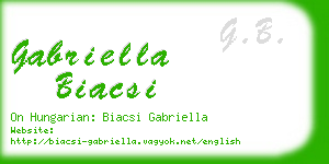 gabriella biacsi business card